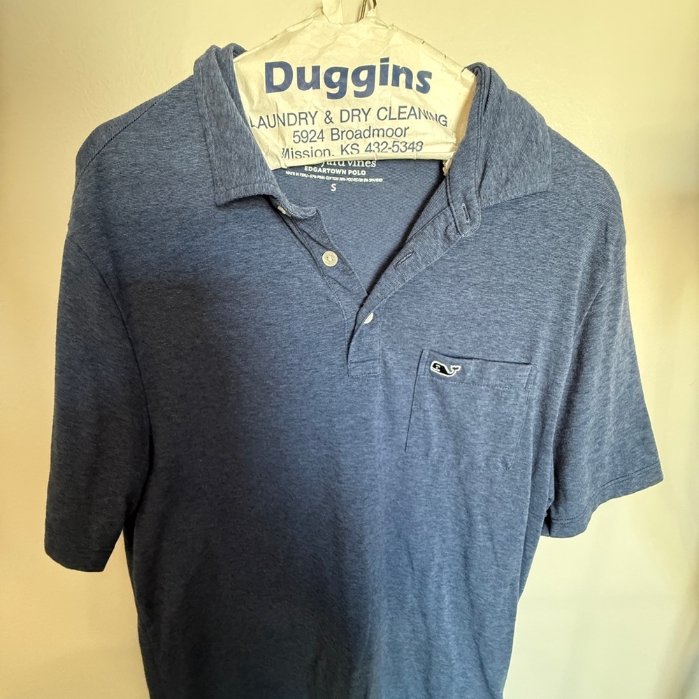 Vineyard Vines Heathered Blue Polo Shirt